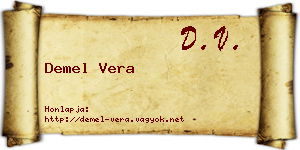 Demel Vera névjegykártya